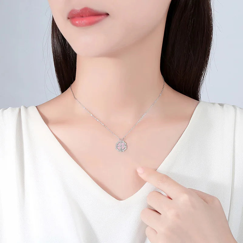 Love & Clover Necklace - 925 Sterling Silver