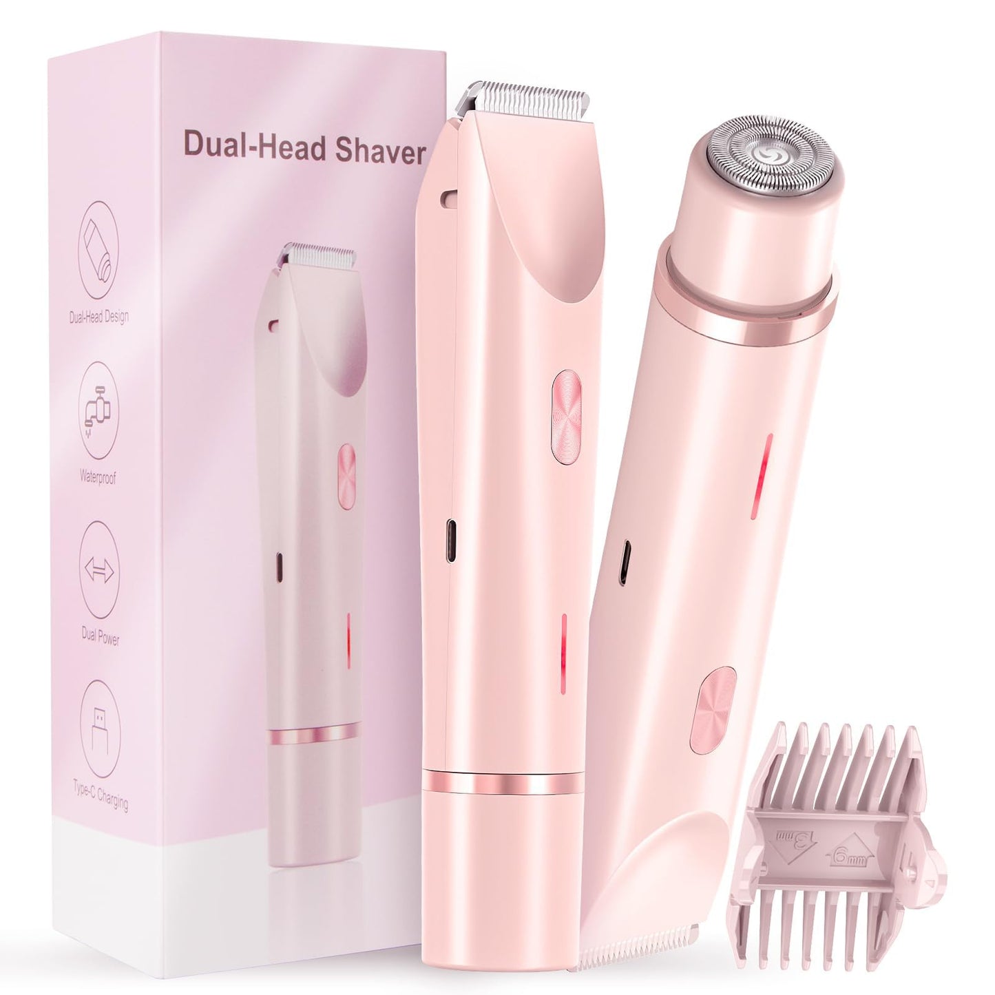 2-in-1 Women’s Shaver – Dual Head Precision Trimmer