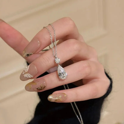 Diamond Droplet Necklace