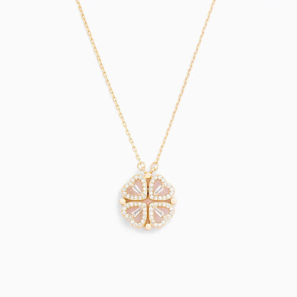 Eternal Rose Box & Clover Necklace