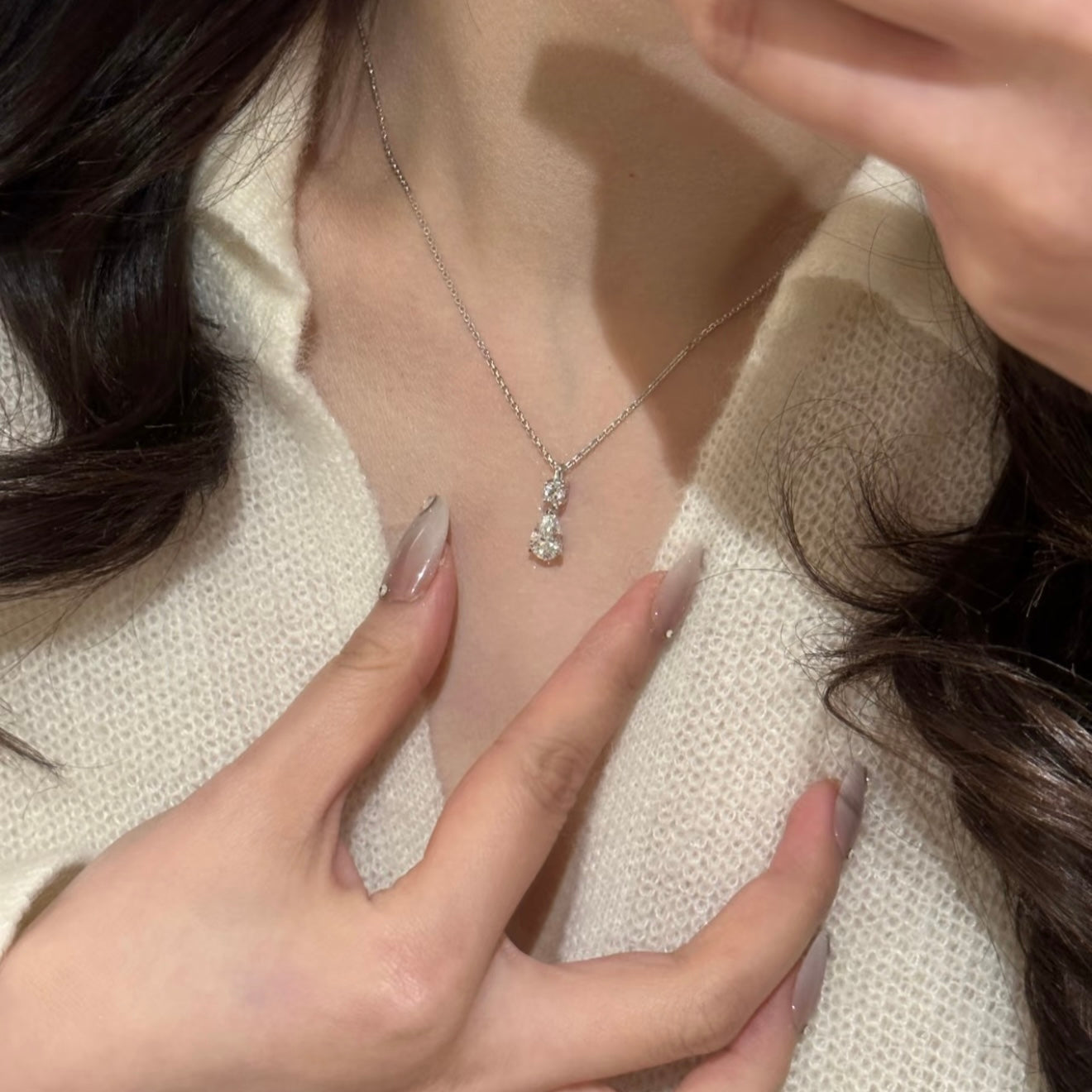 Diamond Droplet Necklace