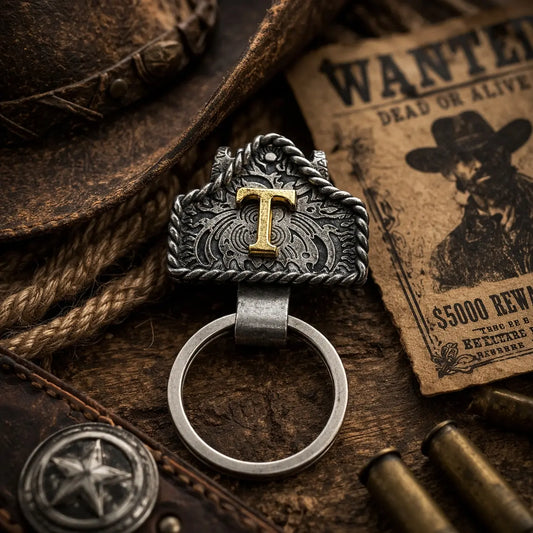 Personalized Western Initial Key Clip