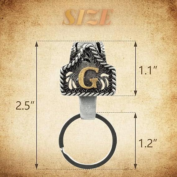 Personalized Western Initial Key Clip