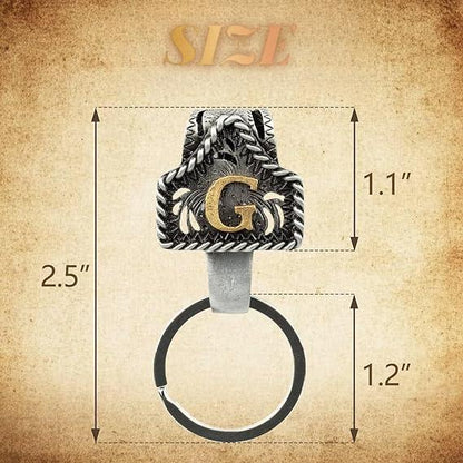 Personalized Western Initial Key Clip